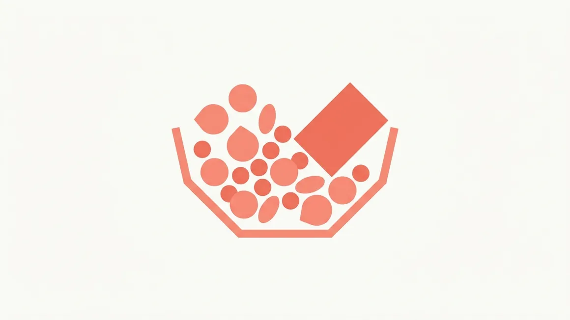 A stylised bowl with lentils, chickpeas and a block of tofu.